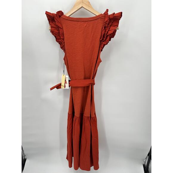 NATION LTD x Evereve NWT Everleight Dress in Cayenne // S - Picture 15 of 15